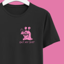 Camiseta "EAT MY SHIT". Fashion Design, Embroider, and Digital Drawing project by Santiago Navarrete - 03.23.2021