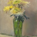 Chrysanthemums. Een project van  Olieverfschilderij van Remi Cárdenas - 23.03.2021