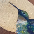 Colibrí, óleo sobre madera. Oil Painting project by Olivia Fregoso - 03.24.2021