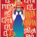 Poster para MalaMamaña Salsa Bar. Traditional illustration, and Poster Design project by Stefanny Aragón - 03.25.2021