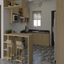 Mi proyecto una Cocina. 3D, Architecture, Interior Architecture, and 3D Design project by Elisa Rivera - 03.28.2021