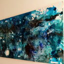 Deep Ocean for a Room. Design, Photograph, Fine Arts, Interior Design, Painting, Creativit, Drawing, Concept Art, Interior Decoration, and Brush Painting project by Stephanie Rico - 03.28.2021