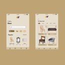 Animated prototype in a furniture app. Un proyecto de UX / UI, Animación 2D y Diseño de apps de facunaranda - 28.03.2021