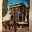 Mi Proyecto del curso: Paisajes urbanos en acuarela ( A Parisian Scene). Fine Arts project by Yousef Omar - 04.01.2021