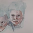 My project in Artistic Portrait with Watercolors course. Un proyecto de Dibujo artístico de mikloskova.i - 02.04.2021