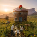 mundo cupcake. Design, Photograph, Creativit, Color Correction, Creating with Kids, Photomontage, and Matte Painting project by Daniel Ortegano - 04.04.2021