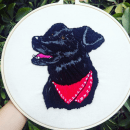 Perrito Protestas. Embroider project by Marcela Cubillos Hevia - 04.05.2021