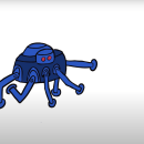 Robot Araña. Animação 2D projeto de issuslove - 09.04.2021