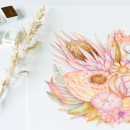 Dried Bouquet | Watercolour and Colour Pencils . Desenho a lápis, Fotografia do produto, Pintura em aquarela, e Fotografia digital projeto de Vera Zhurbá - 09.04.2021