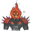 Ghost rider. Traditional illustration, Comic, Drawing, Realistic Drawing, and Manga project by omar chirinos - 04.11.2021