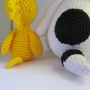 Snoopy e Woodstock . Crochê projeto de Ingrid Vieira - 12.04.2021