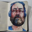 Meu projeto do curso: Caderno de retratos em aquarela. Ilustração tradicional projeto de Aurélio Rauber - 18.04.2021