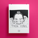 Thom Yorke . Ilustração tradicional projeto de Mariana en las formas - 01.10.2020