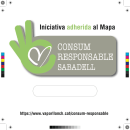 Pegatina Consumo Responsable Sabadell. Design gráfico projeto de Roger Pérez Soler - 21.04.2021
