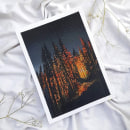 Bonfire glow . Gouache Painting project by Shiv Chandna - 03.08.2021