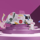 Chaste Elephant, a vegan foodtruck. 3D, Design gráfico, e Packaging projeto de Sebastian - 16.12.2020