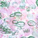 Mixed media Pink&Green. Painting, Pattern Design, Creativit, Watercolor Painting, and Photomontage project by Florencia Giossa - 03.16.2021