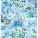Mixed media - Green&Blue. Un proyecto de Ilustración tradicional, Pintura, Pattern Design, Creatividad, Pintura a la acuarela, Pintura acrílica y Fotomontaje de Florencia Giossa - 20.03.2021