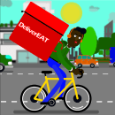 Delivery Rider Day GIF. 2D Animation project by Matteo Comolli - 04.23.2021