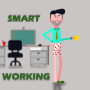Smart Working Coffee GIF. Animação 2D projeto de Matteo Comolli - 23.04.2021