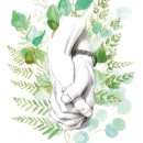 Lámina para invitación de boda. Un proyecto de Ilustración tradicional, Dibujo e Ilustración botánica de Sara del Valle - 25.04.2019