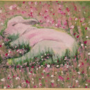 "Sleeping Lamb". Gouache Painting project by Nathalie Flores - 05.12.2020