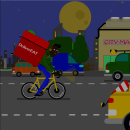 Delivery Rider Night GIF. 2D Animation project by Matteo Comolli - 04.26.2021
