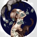 Faux Fur Illustration. Een project van Traditionele illustratie, Tekening met potlood, Digitale illustratie, Portretillustratie y  Portrettekening van Amy Pearson - 08.04.2021