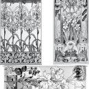 Art Nouveau decals. Traditional illustration, Arts, Crafts, and Ceramics project by Cristina - 04.30.2021