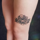 Mi Proyecto del curso: Tatuaje botánico con puntillismo. Tattoo Design project by Katherine Castillo Araque - 05.01.2021