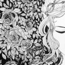 If only roses bloomed at night.... Ink Illustration project by Raqmu Art - 05.02.2021