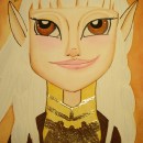 Kira | The Dark Crystal. Ilustração tradicional, Colagem, Desenho a lápis, Pintura em aquarela e Ilustração com tinta projeto de Silvia Villanueva Olivo - 05.05.2021