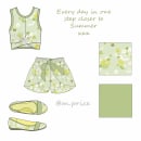 Summer Daisies outfit. . Pintura guache projeto de Mihaela Price - 07.05.2021