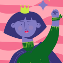 The Empress. Traditional illustration, Vector Illustration, and Digital Illustration project by María Martell - 03.08.2021