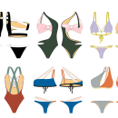Colección de trajes de baño. Un projet de Illustration vectorielle, St, lisme , et Conception numérique de Agustina Goyhman - 20.10.2020