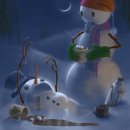 Warm Wishes - Holiday Greeting Card. Un proyecto de Ilustración tradicional y Pintura digital de Christopher Zappe - 19.12.2008