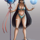 Bruja tribal Amira. Traditional illustration, Character Design, and Digital Drawing project by Jane Lasso - 05.25.2021