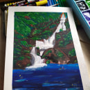 Cascada . Traditional illustration project by Angela Martin - 05.28.2021