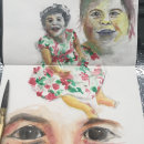 Meu projeto do curso: Caderno de retratos em aquarela. Pintura, Pintura em aquarela, Ilustração de retrato, Desenho de retrato, e Sketchbook projeto de Eduardo Sao Marcos - 29.05.2021