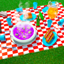 food party. Design, Traditional illustration, and 3D project by Mauricio Contreras - 05.13.2021