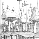 One of the favorite drawings of mine, "Mushrooms by cliff edge." . Sketching, Drawing & Ink Illustration project by Madeleine Pettigrew - 06.05.2021