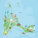 Mapa ilustrado de Formentera. Ilustração tradicional, e Design gráfico projeto de Ángel de Marcos López - 09.06.2021