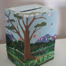 Collaged card box. Collage project by Trinity Nay - 06.11.2021