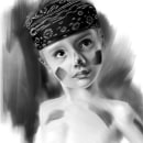 Digital Painting - B&W. Traditional illustration, Painting, Digital Illustration, Portrait Illustration, Portrait Drawing, Oil Painting, Digital Drawing, and Digital Painting project by Carla Angelini - 06.11.2021
