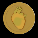 Heart in a coin . 3D, Animação 3D, e Modelagem 3D projeto de José Luis Martín Zafra - 13.06.2021