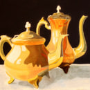Arabic tea pot still life. Ilustração tradicional, e Artes plásticas projeto de Noah - 19.06.2021