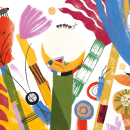 O Jardim da Lua. Un proyecto de Ilustración, Collage, Dibujo, Ilustración infantil e Ilustración editorial de Ana Matsusaki - 22.06.2021
