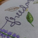  Técnicas básicas para bordar letras-proyecto final. Embroider, and Textile Illustration project by Daniela Rojas - 06.20.2021