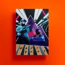 Poster Daft Punk. Un proyecto de Diseño, Ilustración tradicional y Collage de Daniel Coloma - 28.06.2021