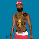 Ilustración nipsey hussle. Traditional illustration project by Mateo Montes - 06.30.2021